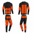 thumbnail image 4 of Miqool Mens USB Heated Thermal Underwear Set 28 Zone Electric Warming Base Layer Long Sleeve Top and Bottom for Cold Weather Outdoor Work, 4 of 8
