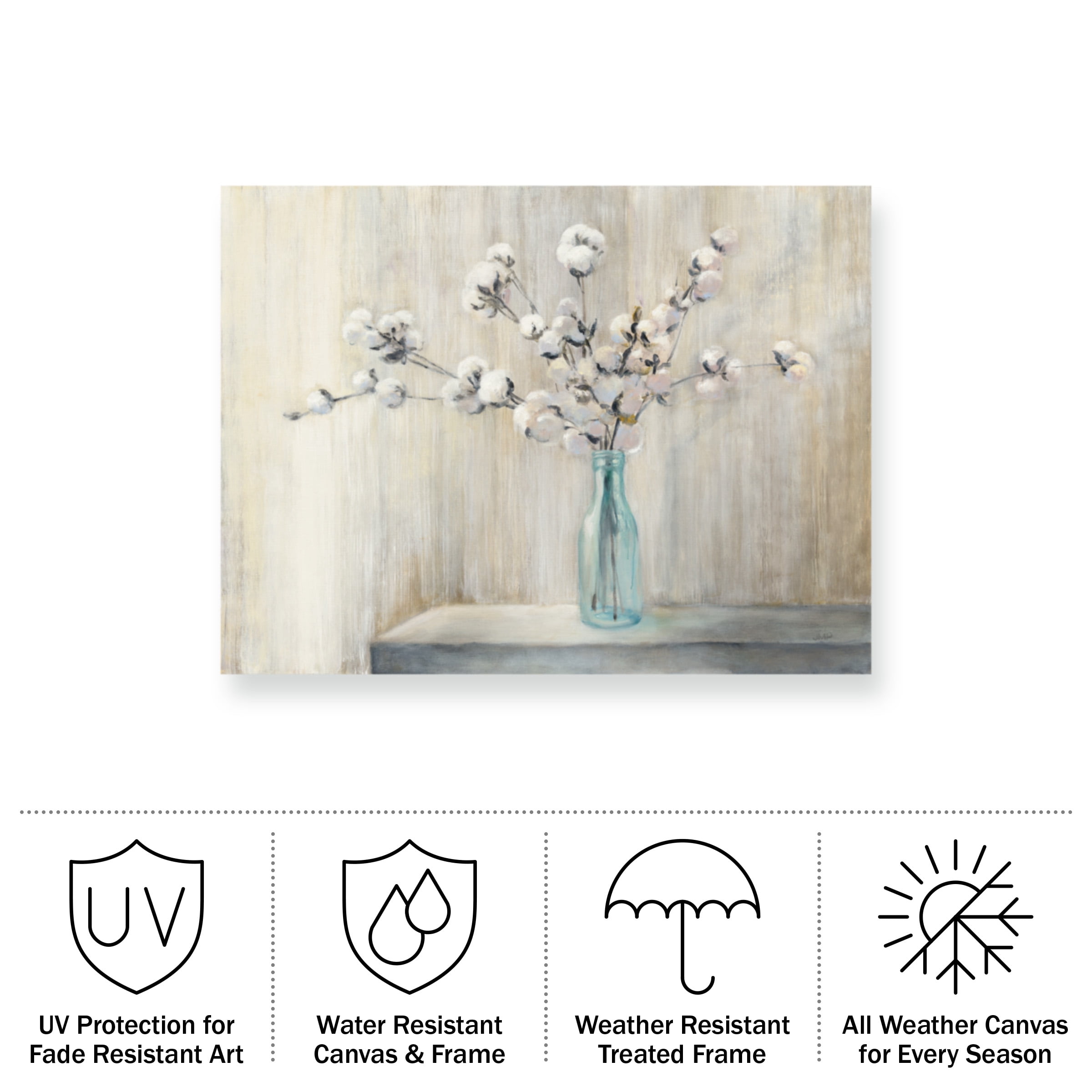 Julia Purinton 'Cotton Bouquet' Outdoor All-Weather Wall Decor