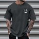 thumbnail image 2 of Camisetas de Cuello de la Tripulación de los Hombres de Poliéster Impreso en Seco Rápido, Cuello Redondo de Corte 3D para Gimnasio, Carrera, Ciclismo Y Ocasional, 2 of 4