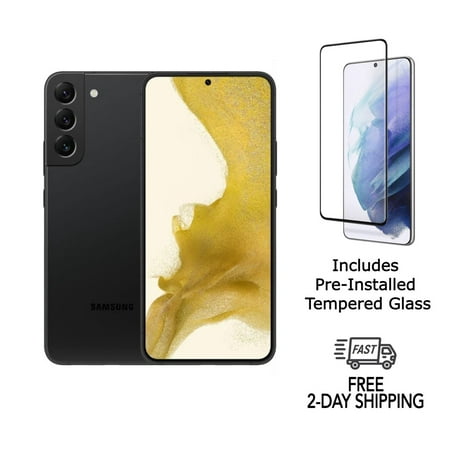 Restored Samsung Galaxy S22 Plus 5G S906U (AT&T Only) 256GB Phantom Black with Screen Protector (Refurbished)
