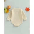 thumbnail image 5 of Baby Boys Girls Halloween Outfits Letter Pumpkin Oversized Bubble Romper Newborn Long Sleeve Sweater Fall Clothes, 5 of 8