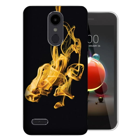 MUNDAZE LG Aristo 3 / 2 / Tribute Dynasty / Zone 4 Gold Smoke Design TPU Gel Phone Case Cover