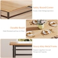 thumbnail image 6 of VECELO 5-Piece Dining Table Set with 4 Chairs, Modern Wood Kitchen Table and Metal Frame Chairs for Kitchen, Dining Room, Breakfast Nook, Black, 6 of 12