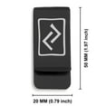 thumbnail image 2 of Stainless Steel Elder Futhark Jera Rune Classic Slim Money Clip Credit Card Holder, 2 of 2