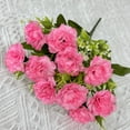 thumbnail image 7 of Mdesiwst 10 Head Artificial Carnation Flower with Stem Home Office Table Centerpiece Wedding Faux Flower Branch Floral Arrangement Decoration, 7 of 7