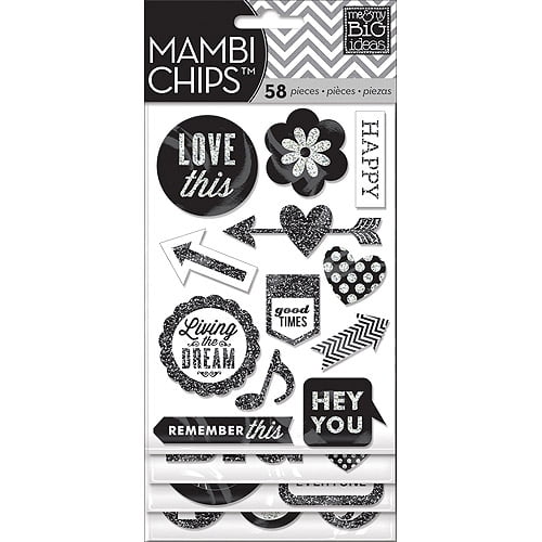 Chipboard Stickers, 4 Sheets