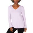 thumbnail image 1 of JM Collection suéter con puños tachonados para mujer, morado, pequeño, 1 of 2
