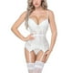 thumbnail image 5 of Mujeres Sexy Corset Body Ropa interior Deep V Perspectiva Lencería blanca Regalo, XXL Methold XX000195-05, 5 of 7