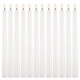 thumbnail image 1 of Vela cónica WPONSZU, 25 cm, espiral blanca, juego de 12 unidades, sin goteo, 1 of 9