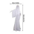 thumbnail image 6 of Aqzb Halloween Ornament Scary Ghost Bride Figure with Sound Battery Operated Halloween Skeleton Decoration Creepy Haunted House Prop _Clearance Mini Figurine, 6 of 7