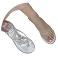thumbnail image 2 of QYZEU Womens Shoes Womens Slippers Ladies Summer Transparent Jelly Flat Bottom Clip Toe Flip Flops Beach Sandal Slippers Classic Slides Women Clear, 2 of 6