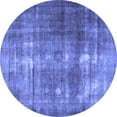 thumbnail image 1 of Ahgly Company Machine Washable Indoor Round Persian Blue Traditional Area Rugs, 4' Round, 1 of 4