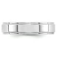 thumbnail image 2 of 10K White Gold Ring Band Wedding Standard Flat 5mm with Step Edge Size 11, 2 of 3