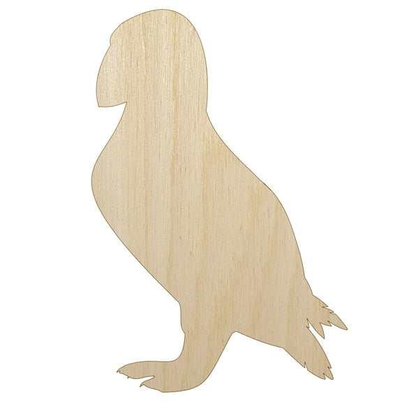 Puffin Bird Solid Wood Shape Unfinished Piece Cutout Craft DIY Projects - 4.70 Inch Size - 1/8 Inch Thick