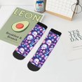thumbnail image 7 of Rateoe mushroom rainbow Skull cartoon Pattern Quarter Crew Socks,Toe Seamed Ankle Socks,Cotton Cushioned Breathable Athletic Crew Sports Socks, 7 of 7