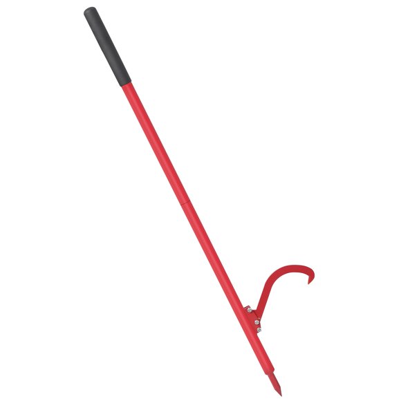 Log Peavey,60in Cant Hook with Rubber Grip,Steel Cant Hook for Logs with Adjustable Hook,Logging Tool Log Roller Tool