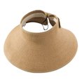 thumbnail image 2 of SELONE Wide Brim Beach Sun Visor Hat Womens Wide Roll Up Straw Sun Visor Hat Bowknot Hat Beach Outdoor Hat, 2 of 3
