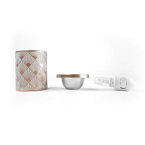 K-Cliffs Peacock Rose Gold Plug-in Fragrance Warmer Diffuser for Scented Wax Cubes & Essential Oils