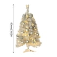 thumbnail image 2 of 4ft Pre-Lit Artificial White Christmas Tree with Silver Decorations and LED Lights for Holiday Decor, 2 of 3