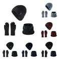 thumbnail image 2 of Moocorvic Winter Beanie Hat Scarf Gloves Set for Men,Dark Gray, 2 of 2
