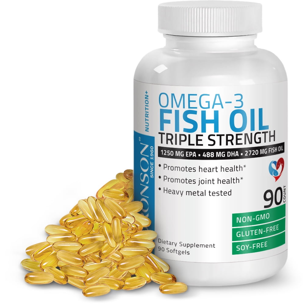 Omega 3 Fish Oil Triple Strength 2720mg High EPA & DHA Heavy Metal