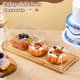 thumbnail image 4 of Juego de 1 soporte rectangular para tartas con tapa, soporte para platos de tartas de bambú, bandeja de postre con tapa, expositor para pasteles de cocina, cocina, bandeja rectangular, 4 of 6