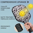 thumbnail image 4 of Pickleball Paddles Set Of 1, Fiberglass Surface, Animal, Leopard Print, 1 Paddle, 2 Balls & Bag, 4 of 5
