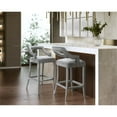 thumbnail image 3 of Home Square 30.7" Transitional Velvet Upholstered Bar Stool in Gray - Set of 2, 3 of 8