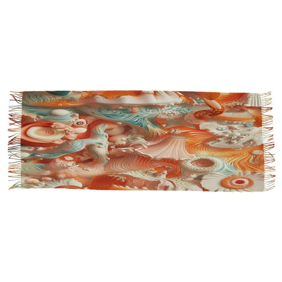 BZSMCE Women Scarf Mooli Seamless Pattern Simple Pattern Soft Warm Long Large Scarves