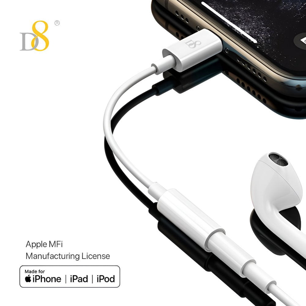 Adaptateur Lightning Vers Jack 3,5mm Apple Original Pour IPhone 13, 12, 11, XS, 8, SE - Blanc Neuf