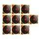 thumbnail image 4 of Objetivos de papel autoadhesivos, 10 piezas de objetivos de papel salpicados, pegatinas de objetivos, objetivos de papel fluorescente, confiables y duraderos, 4 of 14