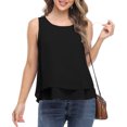thumbnail image 1 of Ichuanyi liquidación tanque para mujer verano sólido sin mangas redonda de cuello redondo doble capa acampanada túnica casual de túnica ICHUANYI WER2023081601953, 1 of 8