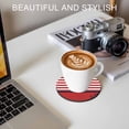 thumbnail image 6 of Nautical Anchor Coasters Set of 2, Absorbent Coasters for Drinks, Red White Geometric Horizontal Stripes Coaster for Desk Coffee Table Protection, Home Decor House Warming Gifts 4", 6 of 8