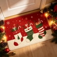 thumbnail image 6 of Christmas Themed Living Room Floor Mat Soft Non Slip Area Rug Festive Winter Holiday Decorative Carpet Washable Xmas Mat For Sofa Bedroom, 6 of 6
