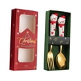 thumbnail image 3 of Cuchara de tenedor de postre,Cucharas navideñas Tenedor Cucharas para Navidad,Juego de cubiertos de acero inoxidable Cucharas de té Cucharada,Cucharaditas Cubiertos Cucharas de, 3 of 8