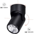 thumbnail image 2 of Lámpara de techo blanca de 12 W, 1 foco LED, ajustable, moderna, giratoria, para interior, oficina, sala de estar, cocina, comedor (negro, blanco cálido)., 2 of 5