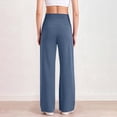 thumbnail image 5 of Stretchy High Waisted Pleated Yoga Pants For Women Wide Leg Loose Pull On Comfy Casual Work Pant, 5 of 7