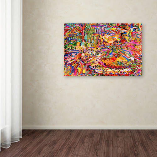 Trademark Fine Art "A Robot Imagines A Hamburger" Canvas Art by Josh Byer