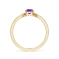 thumbnail image 2 of ANGARA Natural Prong-Set Solitaire Amethyst Split Shank Ring in 14K Yellow Gold for Women (Size-7x5mm) | February Birthstone, Birthday, Anniversary, Jewelry Gift for Women | Natural Amethyst Ring, 2 of 10