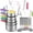Colored, variant on Measuring Cups and Spoons Set, 5 Stainless Steel Measuring Cups for Dry and Liquid Ingredients, 7 Measuring Spoons, 3 Plastic Measuring Cup with 1 Measuring Conversion Chart