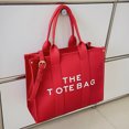 thumbnail image 3 of Bolso Hombro Con Letras Bolso Compras Gran Capacidad Informal para El (rojo), 3 of 8