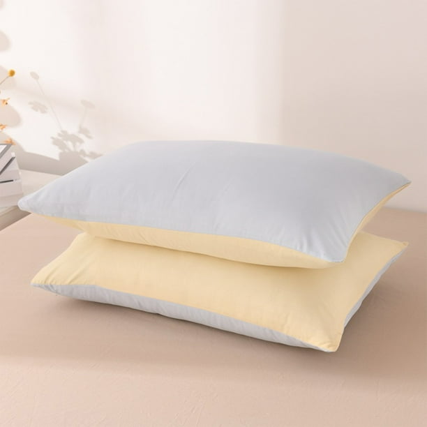 Funda de aislamiento del núcleo de la almohada de fibra de poliéster transpirable | Diseño de envoltura completa amarilla | Resistente al aceite y que absorbe el sudor | Funda de almohada protectora
