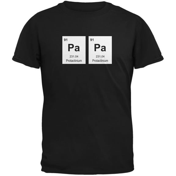 Father's Day - PaPa Periodic Elements Black Adult T-Shirt - Medium