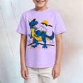 thumbnail image 2 of Hessimy Boys T-Shirts Kids Short Sleeve Crewneck Solid Basic Tees Casual Tops,Crewneck Tee(Purple,11-12 Years), 2 of 5