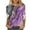 Purple, variant on New Arrivals Womens Modern Geometric Floral 3/4 Sleeve Round Neck Tees Tshirts Fall Tops for Contemporary My Items