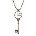 thumbnail image 1 of Blessed With Lonevity Chinese Quote Key Necklace Pendant Tray Embellished Chain, 1 of 3