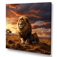 thumbnail image 2 of Designart "Savannah Lion of Africa III" Animals Wall Art - Modern Brown Lion Entryway Wall Art Print, 2 of 6