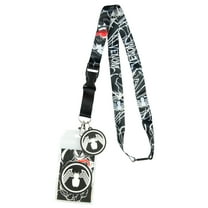 Marvel Venom Lanyard ID Badge Holder With 2" Character Logo Rubber Charm And Collectible Sticker