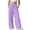 Purple, variant on SROBPTY Teen Girls Pants Solid Wide Leg Drawstring with Pockets Loose Trousers for Daily Wear