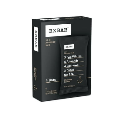 RXBAR Protein Bars Gluten-Free, Chocolate Sea Salt, 4 Count